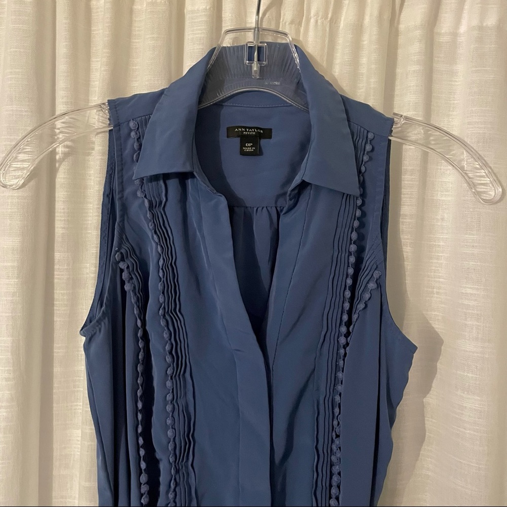 Dusty Blue Ann Taylor Dress - size 0P